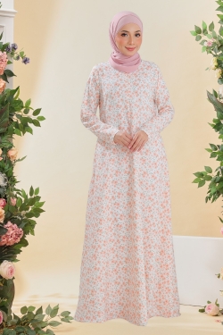 JUBAH PRINTED 17 - OFF WHITE